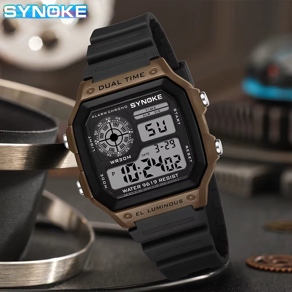 Digital Watches Men Sports Luminous Multifunction Waterproof Women Wristwatch Outdoor and Running Student Seven Lights