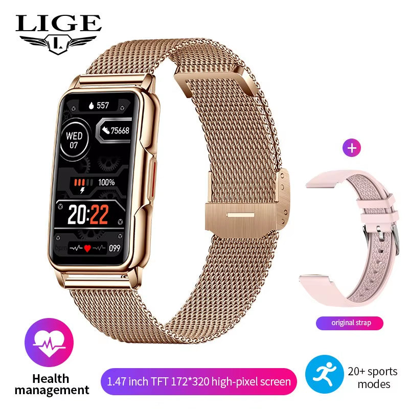 For Android IOS Smart Bracelet Women Smartwatch Men Heart Rate Blood Oxygen Waterproof Sport Smart Band Watch for Ladies +Gift