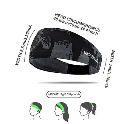 1Pc Running Sweat Absorbing Sports Hair Band Yoga Breathable Antiperspirant Band Men'S and Women'S Basketball Hair Band