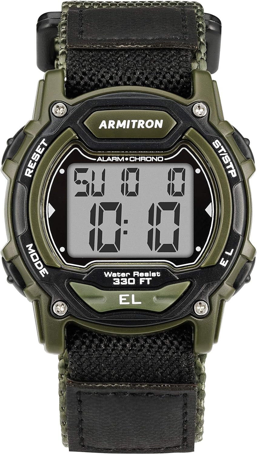 Unisex Digital Chronograph Nylon Strap Watch, 45-7004