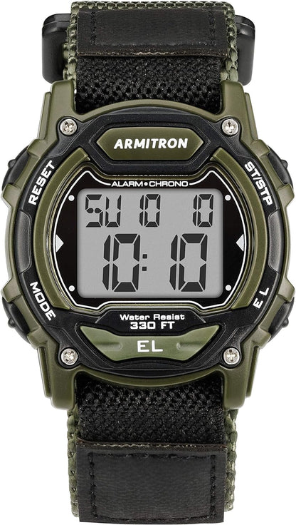 Unisex Digital Chronograph Nylon Strap Watch, 45-7004