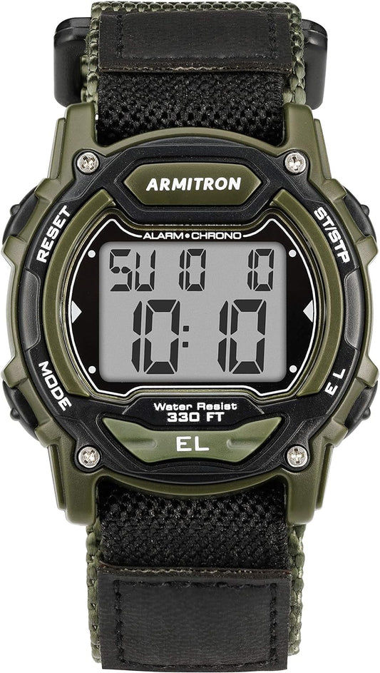 Unisex Digital Chronograph Nylon Strap Watch, 45-7004