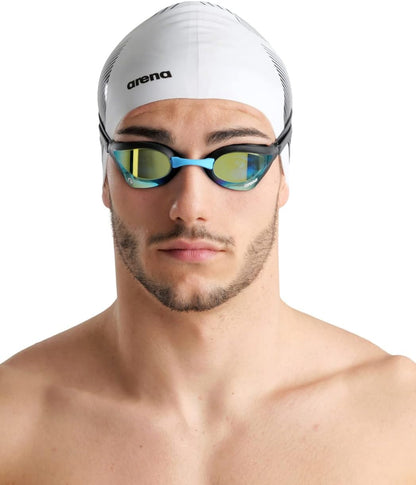 Unisex Cobra Core Swipe Anti-Fog Racing Swim Goggles for Men and Women Polycarbonate Mirror/Non-Mirror Lens
