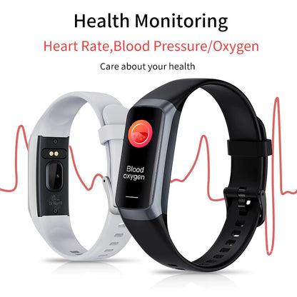 New Smart Fitness Band Men Women AMOLED Clock Temperature Blood Oxygen Pressure Smartwatch Waterproof Watch for IOS Android