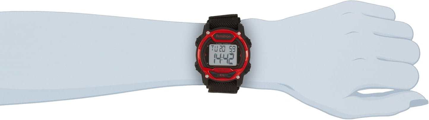 Unisex Digital Chronograph Nylon Strap Watch, 45-7004