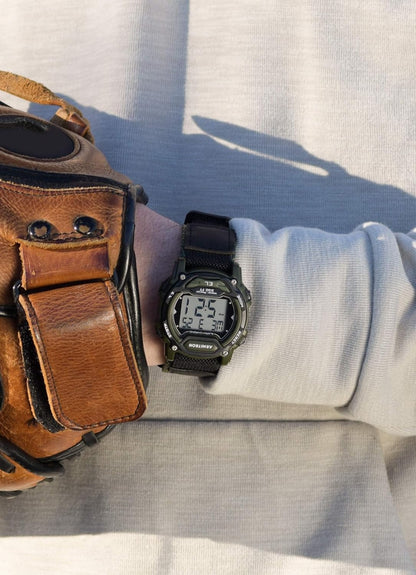 Unisex Digital Chronograph Nylon Strap Watch, 45-7004