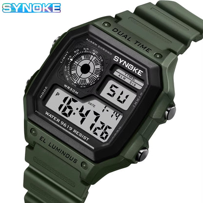 Digital Watches Men Sports Luminous Multifunction Waterproof Women Wristwatch Outdoor and Running Student Seven Lights