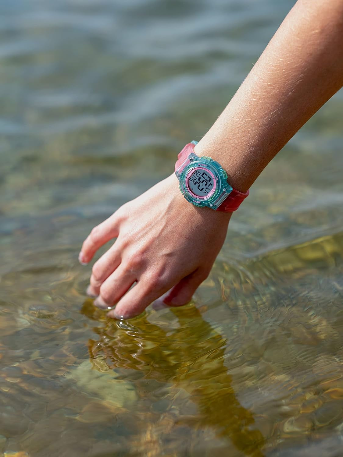 Sport Women'S Digital Chronograph Resin Strap Watch