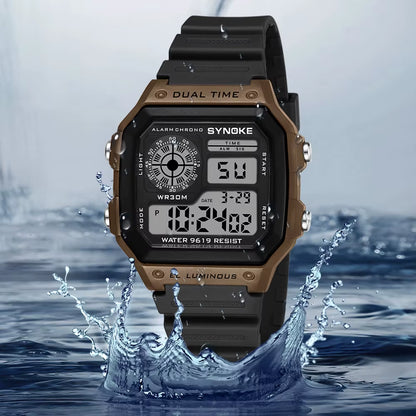Digital Watches Men Sports Luminous Multifunction Waterproof Women Wristwatch Outdoor and Running Student Seven Lights