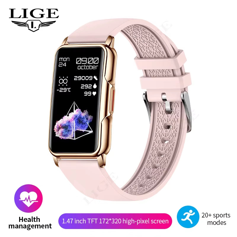 For Android IOS Smart Bracelet Women Smartwatch Men Heart Rate Blood Oxygen Waterproof Sport Smart Band Watch for Ladies +Gift