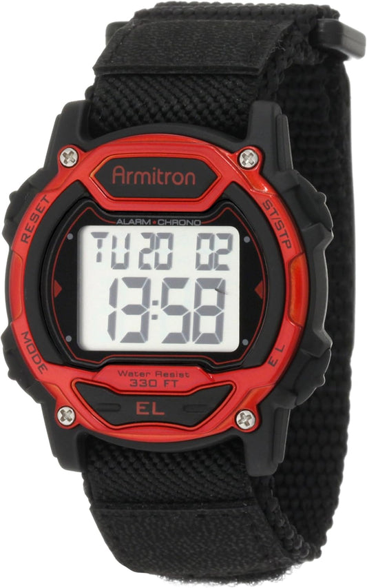 Unisex Digital Chronograph Nylon Strap Watch, 45-7004